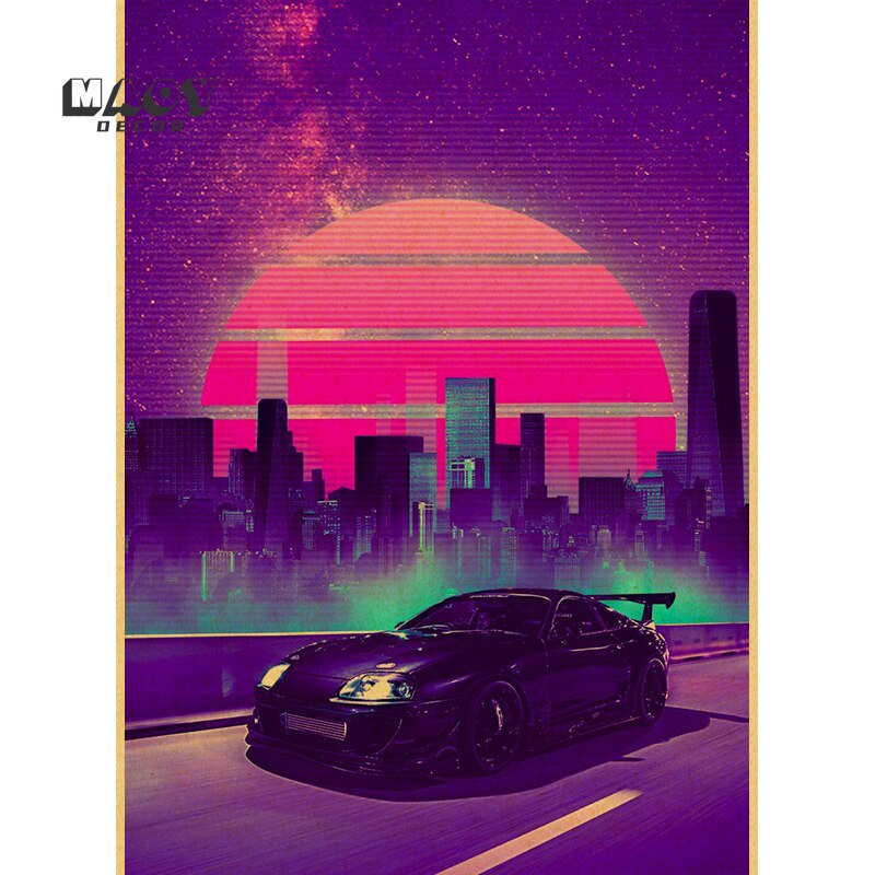 Vaporwave Car Posters
