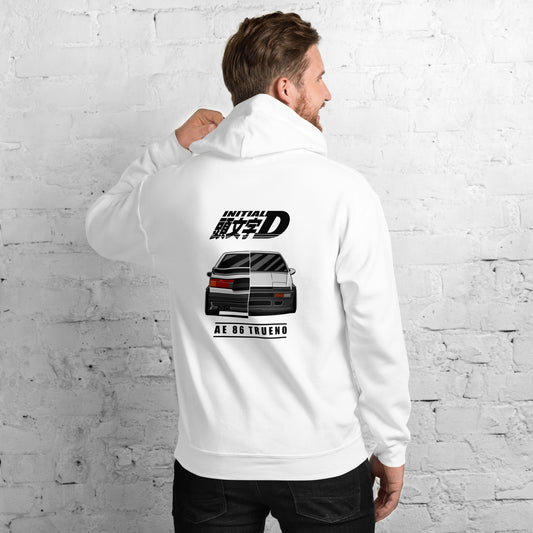 Initial D AE-86 Trueno front-back hoodie